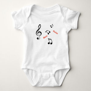 Body Para Bebê Parte superior do bebê/criança das notas musicai