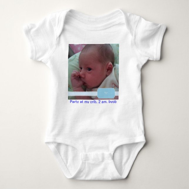 Body Para Bebê Partido de Bryce no T orgânico do creeper da ucha (Frente)