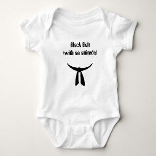 Body Para Bebê Partido do cinturão negro