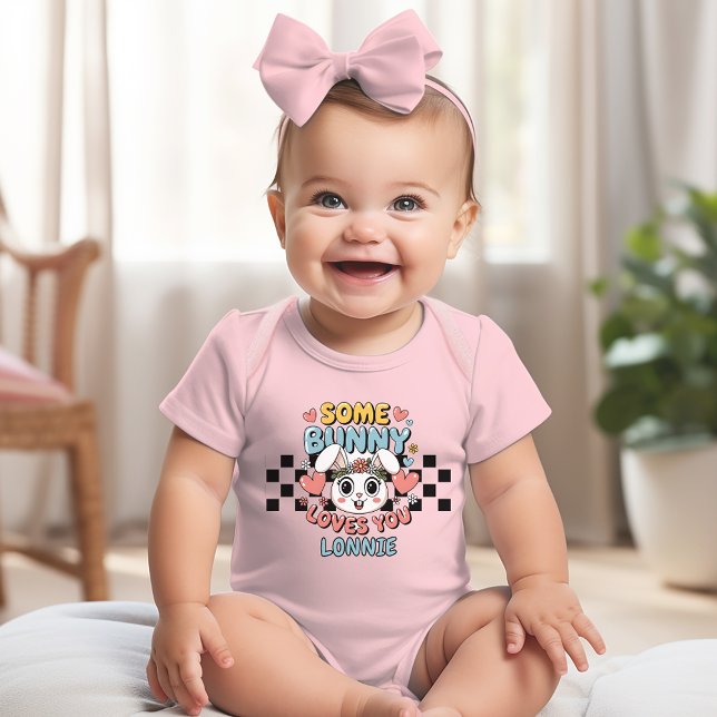 Body Para Bebê Páscoa Algum Coelhinho Te Ama De Roupa (Criador carregado)