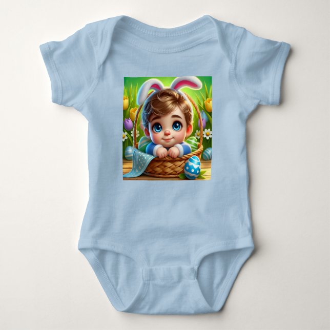 Body Para Bebê PÁSCOA BABY BOY BURY Ouvidos ~ (Frente)