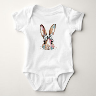 Body Para Bebê Páscoa Coquette Bunny Arco Bodyfatos e Peças Única