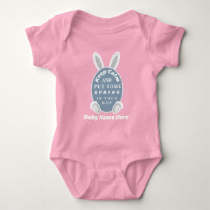 Body Para Bebê Páscoa de Bebê Menina Personalizada Divertida e Fo