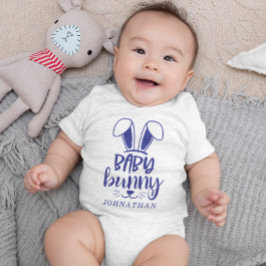 Body Para Bebê Páscoa de coelhinho de menino bonito personalizado