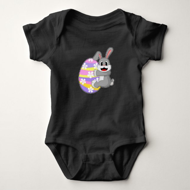 Body Para Bebê Páscoa de coelho (Frente)
