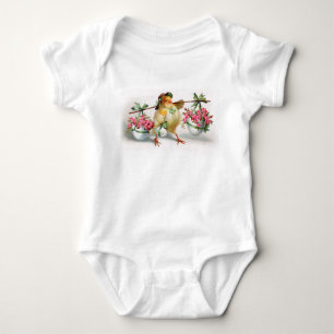 Body Para Bebê Páscoa e flores