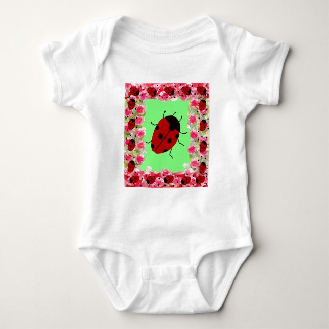 Body Para Bebê Páscoa Ladybug (Frente)