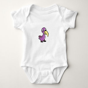 Body Para Bebê Passarinho Roxo de Desenho Animado Fofo