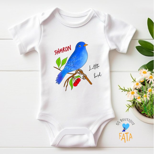 Body Para Bebê Pássaro azul (Criador carregado)