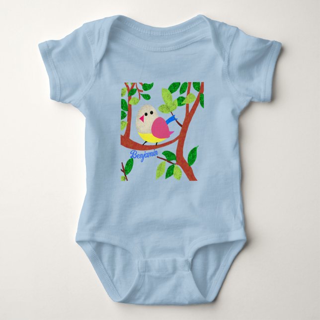 Body Para Bebê Pássaro em uma árvore (Frente)