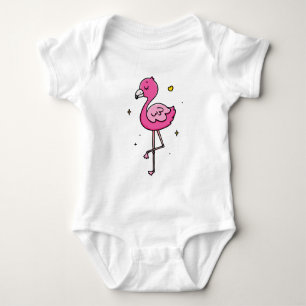 Body Para Bebê Pássaro rosa