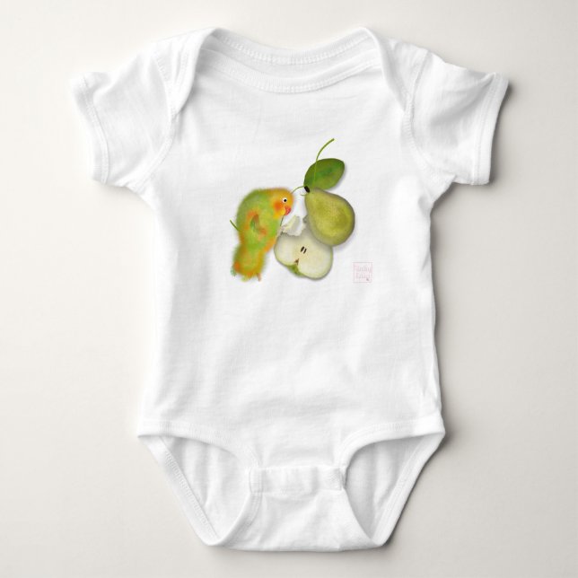 Body Para Bebê Pássaros com pera por BabyLaia (Frente)