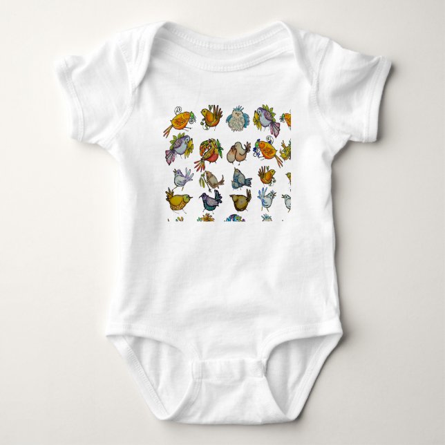 Body Para Bebê Pássaros & Passarinhos (Frente)