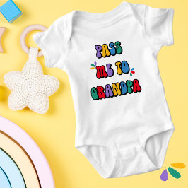 Body Para Bebê Passe-me para o Avô Divertido e Caprichoso