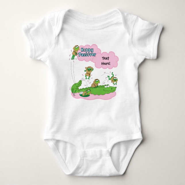 Body Para Bebê Passover Baby Girl Bodycase "Hoppy Passover" (Frente)