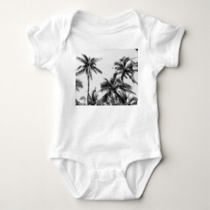 Body Para Bebê Pasta branca Pálida de Árvore Palm