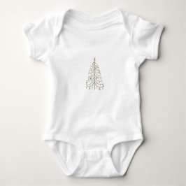 Body Para Bebê Pastel Christmas Tree Baby Tee T-Shirt