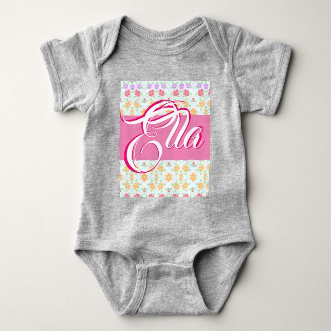 Body Para Bebê Pastel e Cinzas doces (Frente)