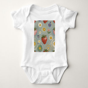 Body Para Bebê Pastel Floral & Berry Delight