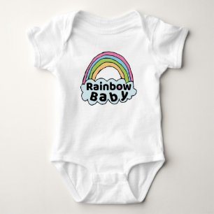 Body Para Bebê Pastel Rainbow Bebê Bênção Milagre de Nascimento