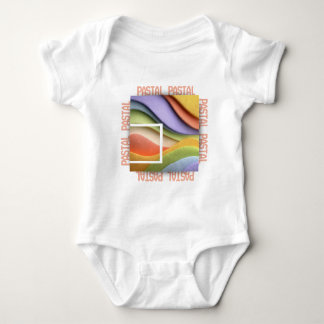 Body Para Bebê Pastel Rainbow Waves Baby Bodysuit or T-Shirt