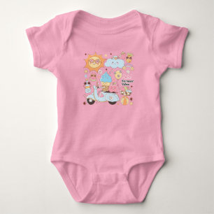 Body Para Bebê Pastel Summer Vibes