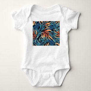 Body Para Bebê Pastel Tropical Abstrato Botânica