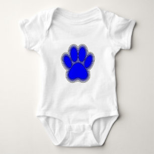 Body Para Bebê Pata De Cão De Azul Com Descrições