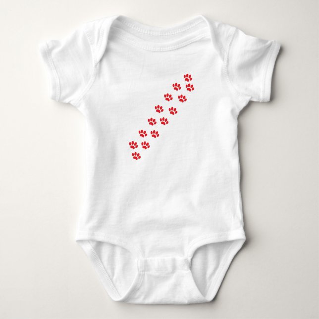 Body Para Bebê Patas de Cachorrinho (Frente)