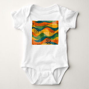 Body Para Bebê Patchwork da moda: Arte Abstrato não dulante