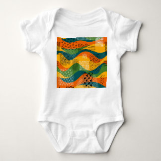 Body Para Bebê Patchwork da moda: Arte Abstrato não dulante