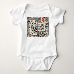 Body Para Bebê Patchwork de Azulejos Majolica Árabe do Islã