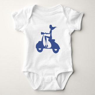 Body Para Bebê Patinete azul