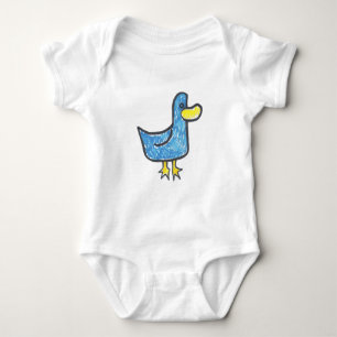Body Para Bebê Pato azul que é Quacktastic