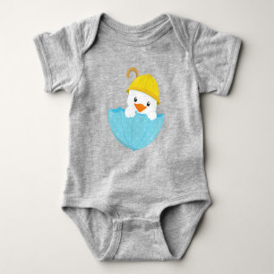 Body Para Bebê Pato Bonito, Pato Bebê, Pato Com Guarda-Chuva