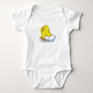 Body Para Bebê Pato com Livro