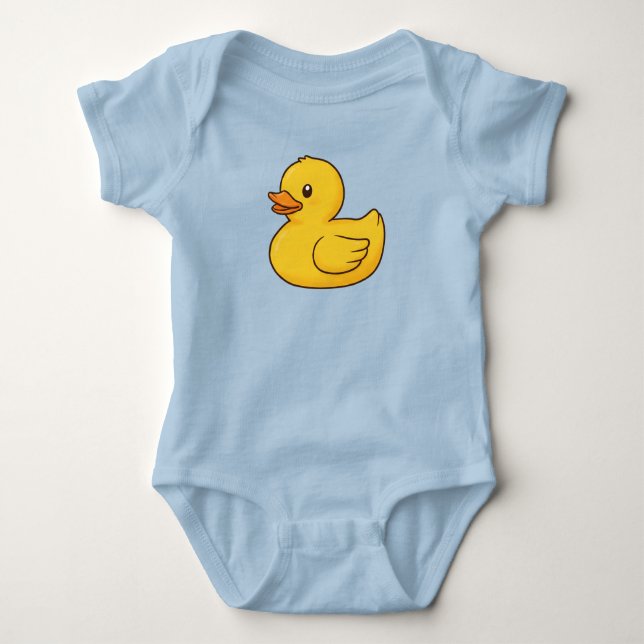 Body Para Bebê Pato de Borracha Fofo (Frente)