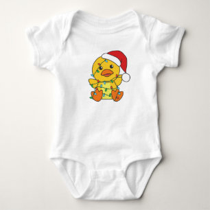 Body Para Bebê Pato de Natal Pato Pato de Natal Animais Feriados