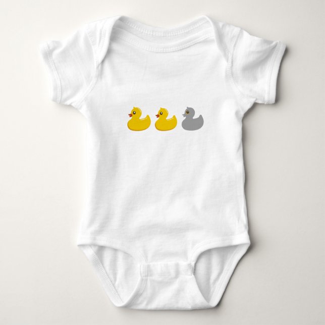 Body Para Bebê Pato, pato, pato cinzento T Shirts.png (Frente)