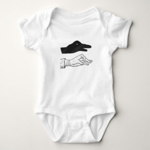 Body Para Bebê Pato Silhouette Mão