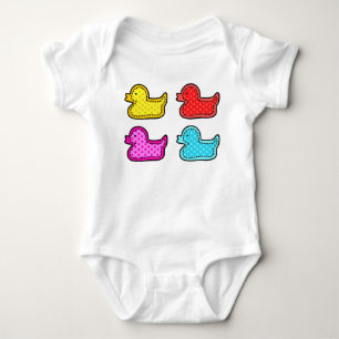 Body Para Bebê Patos Coloridos Bonitos