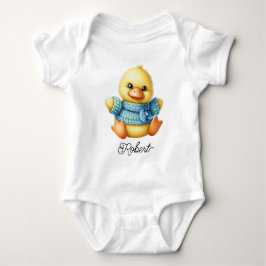 Body Para Bebê Patozinho de Bebê Tricotado Fofo