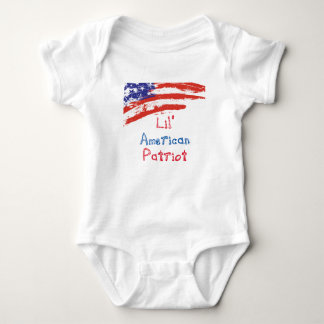 Body Para Bebê Patriota do americano de Lil