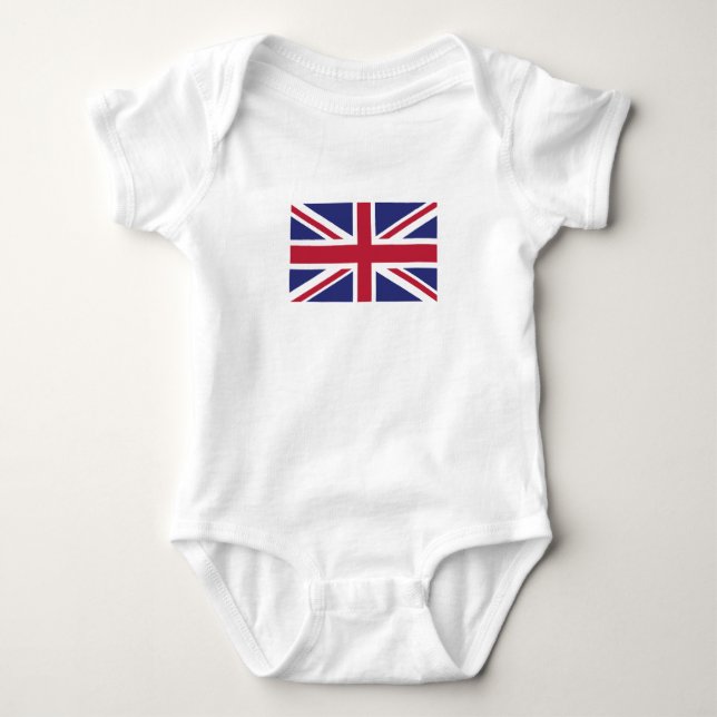 Body Para Bebê Patriotic United Kingdom Flag (Frente)