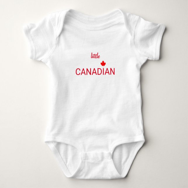 Body Para Bebê Patriótico pequeno canadense (Frente)