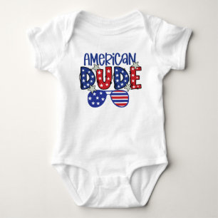 BODY PARA BEBÊ PATRIÓTICO VERMELHO BRANCO AZUL AMERICANO