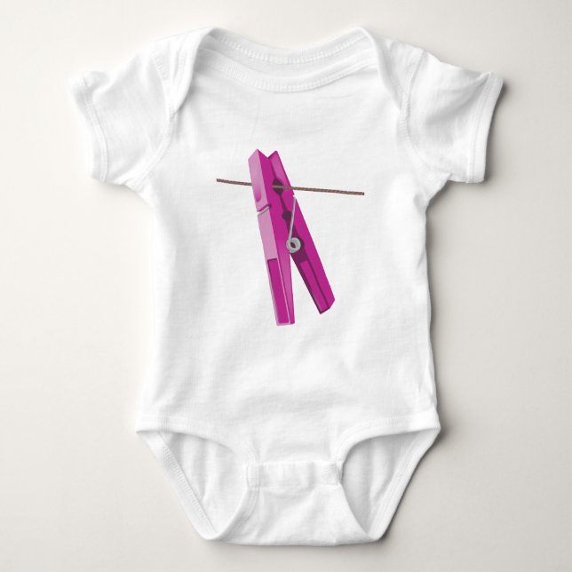 Body Para Bebê Pavilha de lavagem de clavagem (Frente)