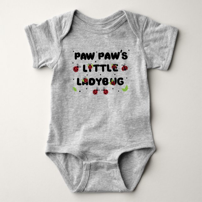Body Para Bebê Paw Paw's Little Ladybug - Fofo  (Frente)