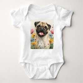 Body Para Bebê Pawtected by Pug