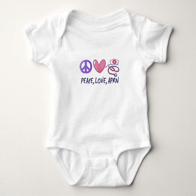 Body Para Bebê Paz Amor APRN (Frente)